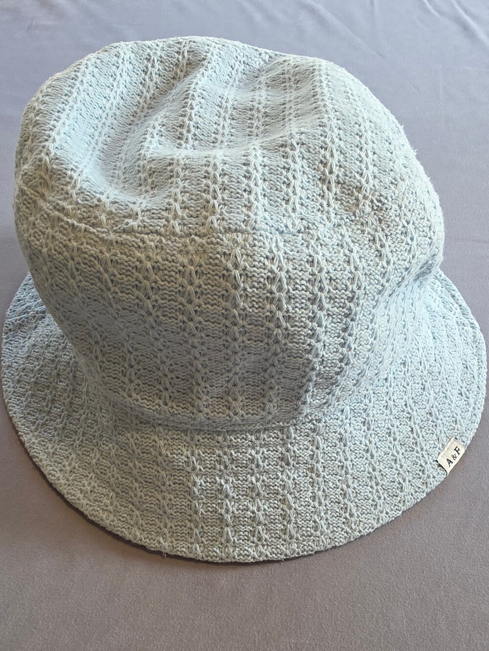 A&F Light Blue Women's Knit Bucket Hat